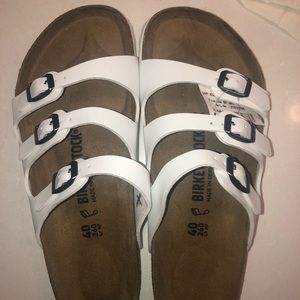 ON HOLD - BRAND NEW WHITE FLORIDA BIRKENSTOCKS